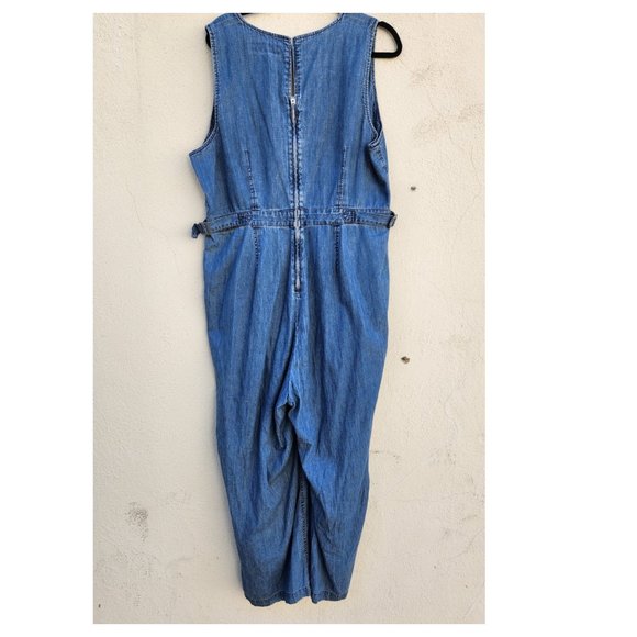 J. Crew Point Sur Wide-Leg Tailored Indigo Jumpsuit - Picture 4 of 9